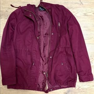 Burgundy anorak jacket